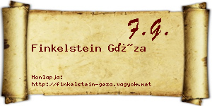 Finkelstein Géza névjegykártya